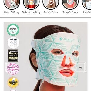 Brand new Omnilux mask red light mask for younger and plumper skin.